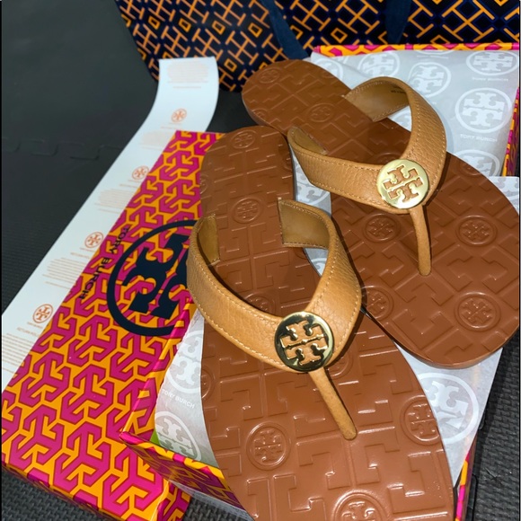 NIB Tory Burch THORA Thumbled Sandals - Picture 6 of 14